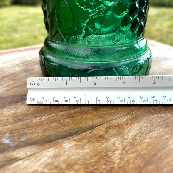 🎉HP🎉Vintage MCM  EMPOLI GLASS Decanter Bottle Fruit Pattern Italy ~ No Stopper - Picture 2 of 14